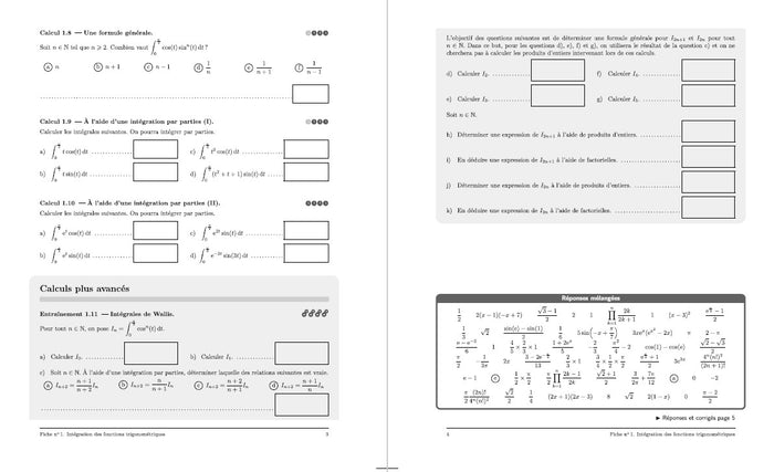 Cahier de calcul en maths Terminale
