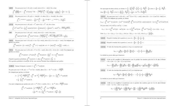 Cahier de calcul en maths Terminale