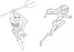 Mes coloriages avec stickers - Girl Power