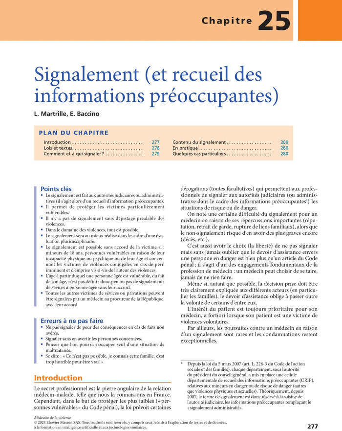 Médecine de la violence pour le praticien