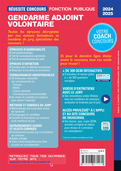 Réussite Concours - Gendarme adjoint volontaire - APJA et EP- 2024-2025 - Préparation complète