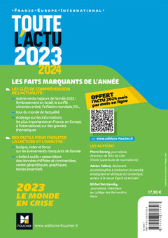 Toute l'actu 2023 - Sujets et chiffres clefs de l'actualité - 2024 mois par mois