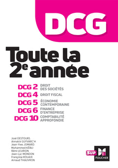 DCG - Toute la 2e année du DCG 2, 4, 5, 6, 10 en fiches - Révision 2024-2025