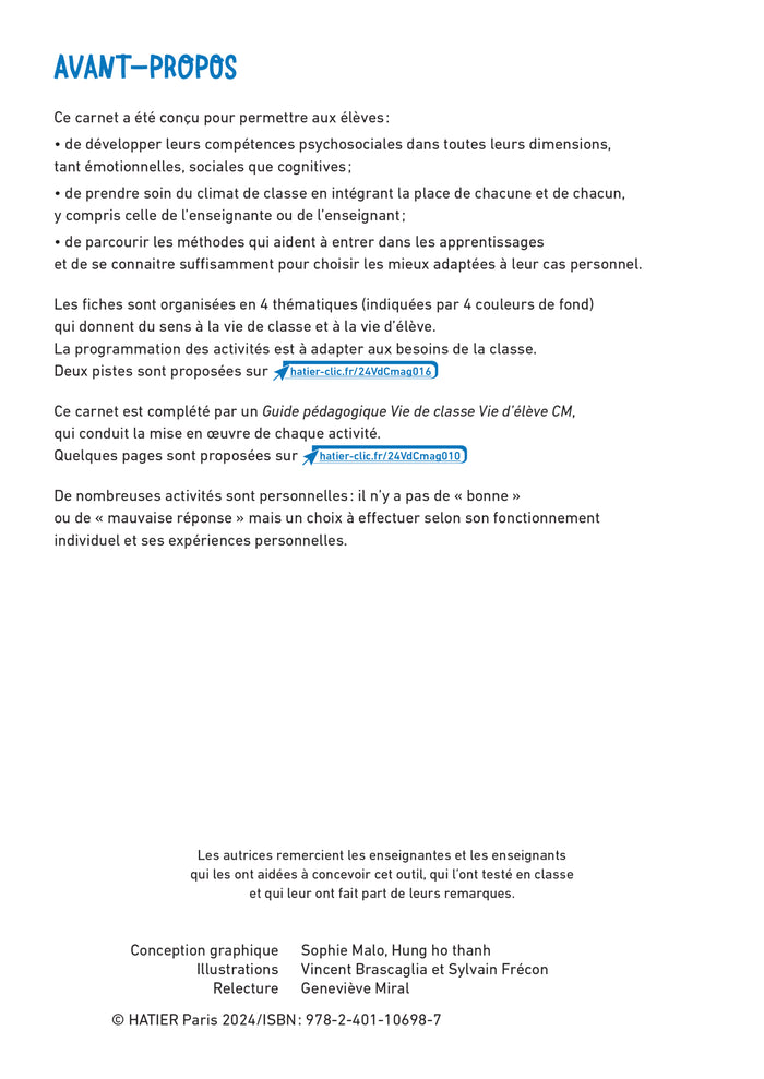 Vie de classe Vie d'élève Magellan CM