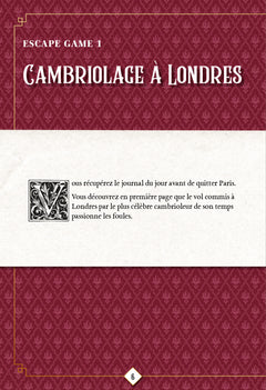 Escape game adultes Arsène Lupin et la pie voleuse