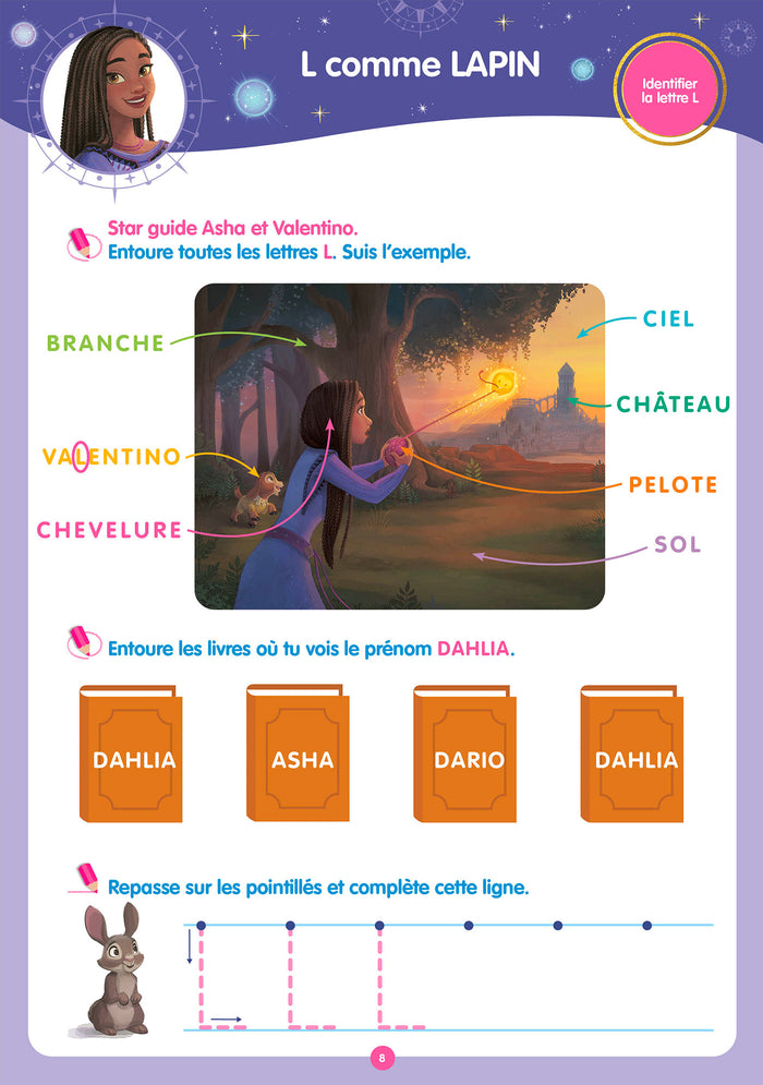 Disney - Wish - De la Petite à la Moyenne Section - Cahier de vacances 2025