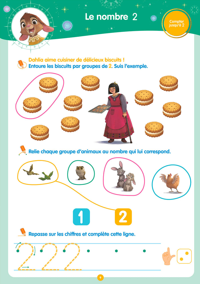 Disney - Wish - De la Petite à la Moyenne Section - Cahier de vacances 2025