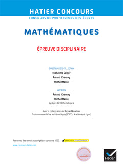 Mathématiques - CRPE 2024-2025 - Epreuve écrite d'admissibilité