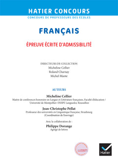 Français - CRPE 2024-2025 - Epreuve écrite d'admissibilité