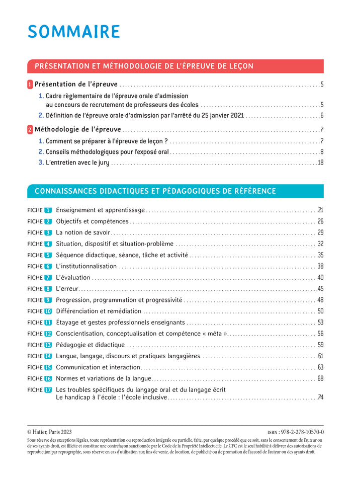Français - CRPE 2024-2025 - Epreuve orale d'admission