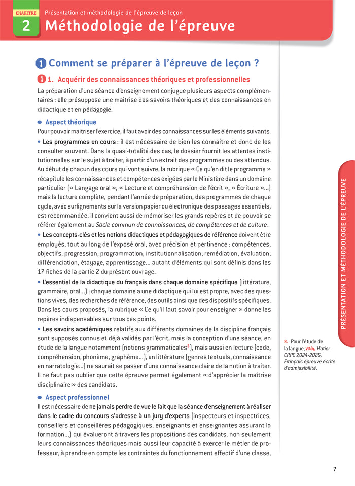 Français - CRPE 2024-2025 - Epreuve orale d'admission