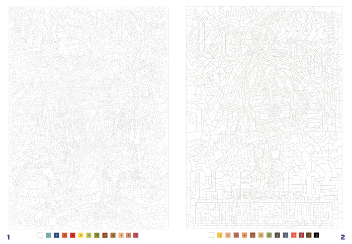 Coloriages mystères - Affiches de pub