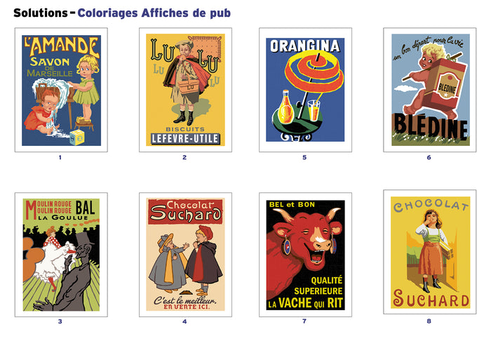 Coloriages mystères - Affiches de pub