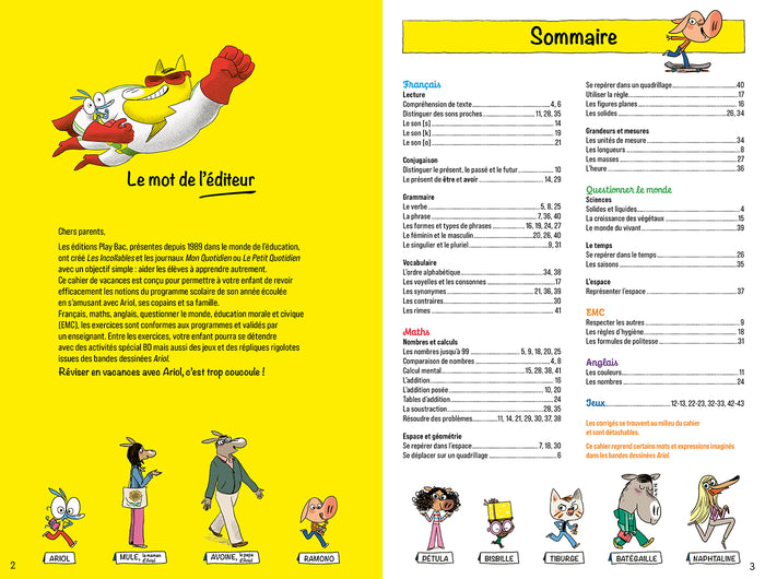 Cahier de vacances 2025 Ariol - Les incollables - CP au CE1 - 6/7 ans