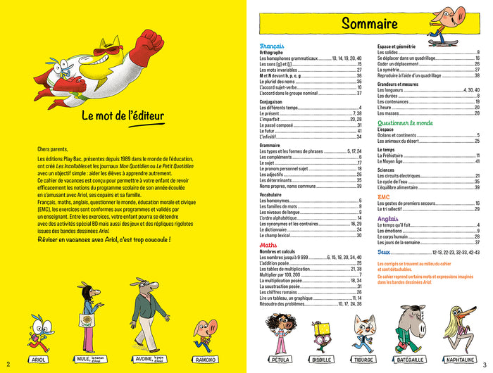 Cahier de vacances 2025 Ariol - Les incollables