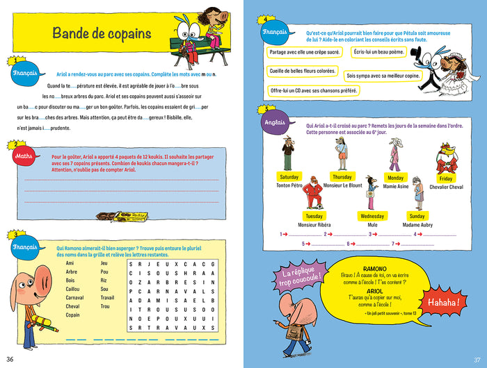 Cahier de vacances 2025 Ariol - Les incollables