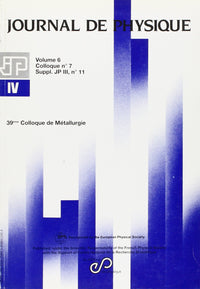 39E COLLOQUE DE METALLURGIE DE L'INSTN:MULTICOUCHES...