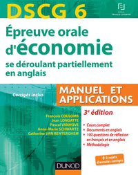 DSCG 6 Epreuve orale d'économie se déroulant partiellement en anglais