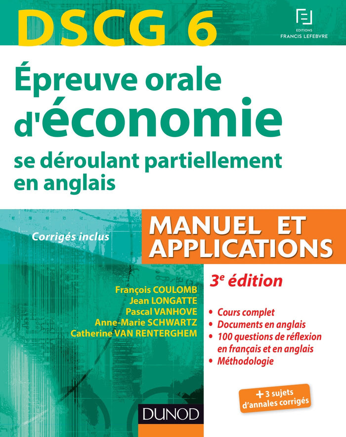 DSCG 6 Epreuve orale d'économie se déroulant partiellement en anglais