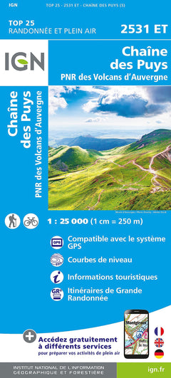 2531ET Chaine des Puys PNR Volcans d'Auvergne Resistante