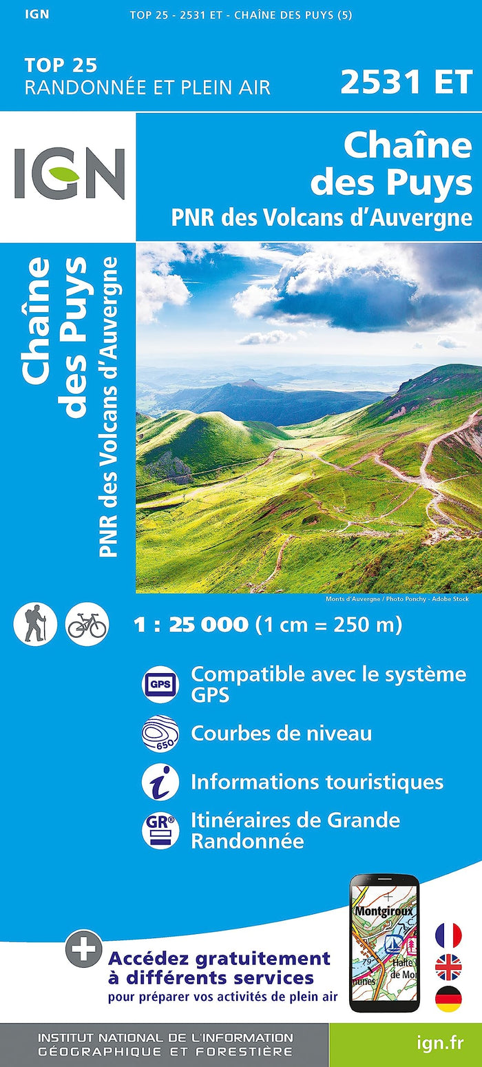 2531ET Chaine des Puys PNR Volcans d'Auvergne Resistante