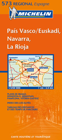 Carte REGIONAL Pais Vasco, Euskadi, Navarra, La Rioja
