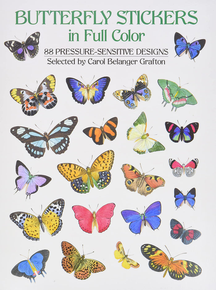 Butterfly Stickers in Full Color: 87 Pressure-Sensitive Designs