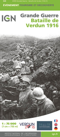 87055 BATAILLE DE VERDUN 1916 1/75.000