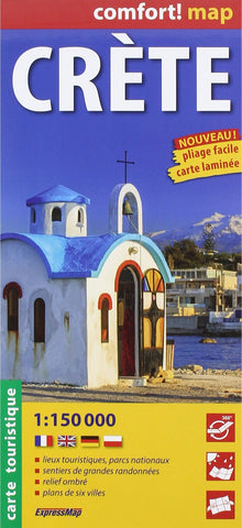 Crète 1/150.000 (Carte Laminée Grand Format)