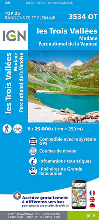3534OT Les trois vallees, modane pn de la vanoise / recto