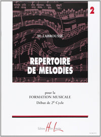 Répertoire de mélodies pour la formation musicale - Début de 2e cycle - Volume 2