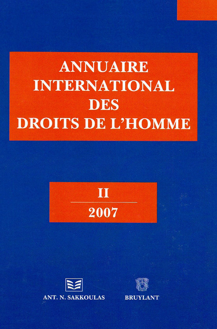 Annuaire international des droits de l'homme II 2007