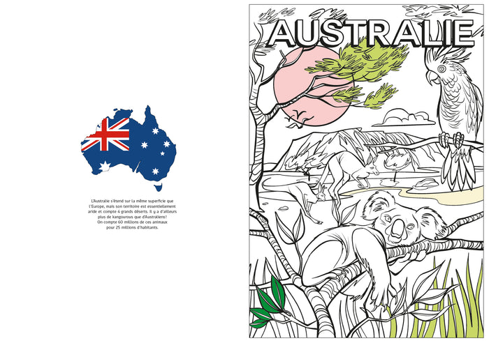 Grands coloriages - Autour du monde