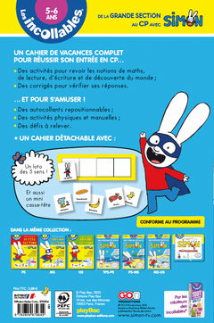 Cahier de vacances 2025 Simon - Les incollables