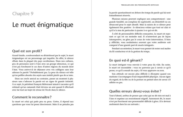 Travailler avec des personnalités difficiles