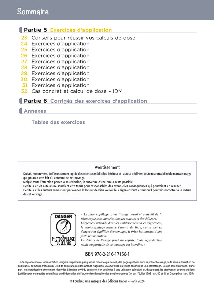 Calcul de dose facile