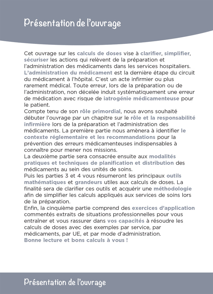 Calcul de dose facile