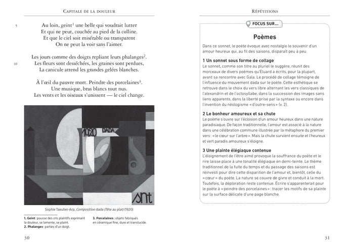 Capitale de la douleur (lecture cursive 1re - Bac de français)