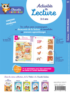 Chouette maternelle - Activités de lecture Petite Section - 3 ans