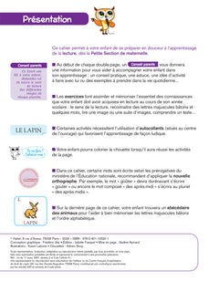 Chouette maternelle - Activités de lecture Petite Section - 3 ans