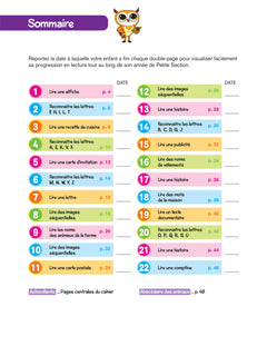 Chouette maternelle - Activités de lecture Petite Section - 3 ans