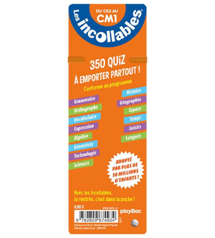 Les incollables - 350 quiz pour réviser - Du CE2 au CM1