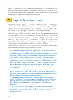 Pourquoi et comment intégrer les neurosciences dans son enseignement ?