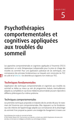 Psychothérapies des troubles du sommeil de l'adulte