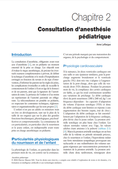 Anesthésie pédiatrique