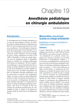 Anesthésie pédiatrique