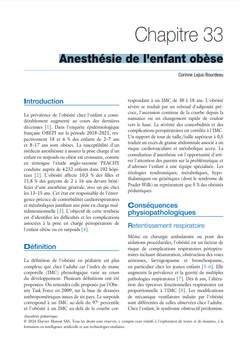 Anesthésie pédiatrique