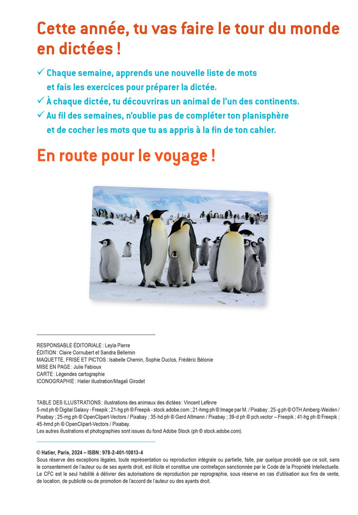 En route pour la dictée ! CE1 - Les animaux du monde