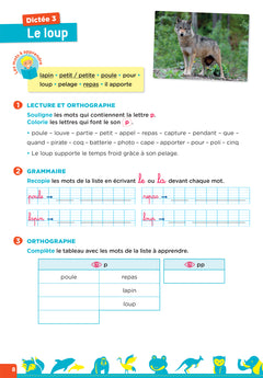 En route pour la dictée ! CE1 - Les animaux du monde