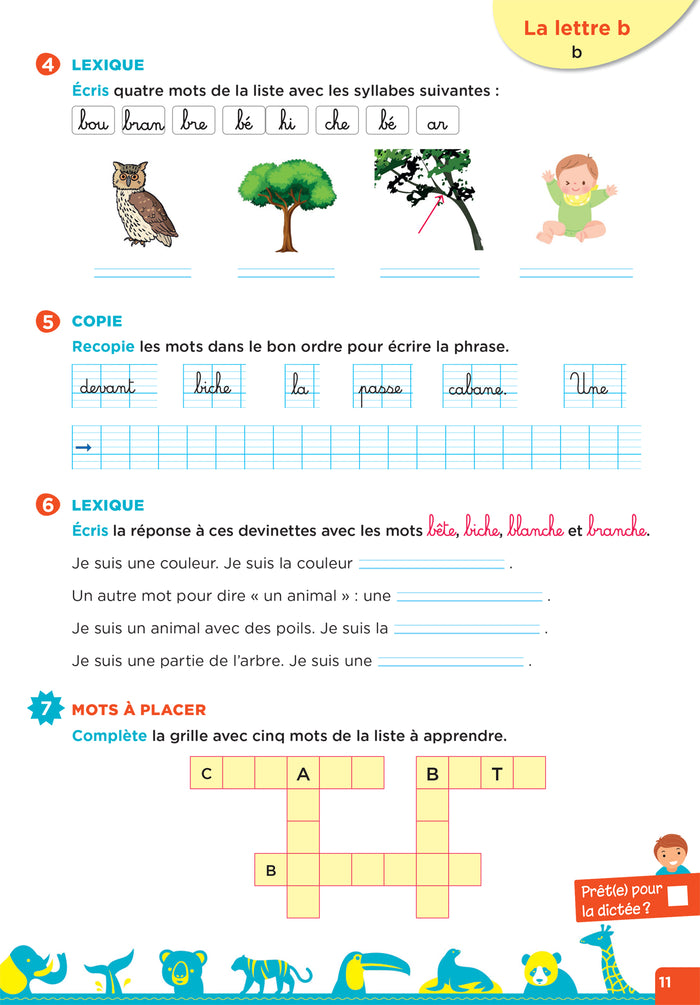 En route pour la dictée ! CE1 - Les animaux du monde